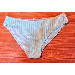 Power 2 The Flower Bikini Bottoms Teal‎ Textured Crochet Hipster Size XL